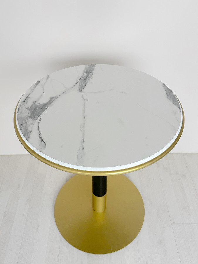 Столешница HPL на основе фанеры влагостойкая - толщина 19 мм (круглая) Мрамор Матовый_15