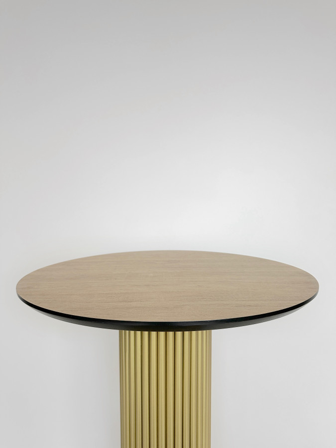 Столешница Фанера, диаметр 600, цвет - Дуб Рустик, черный торец