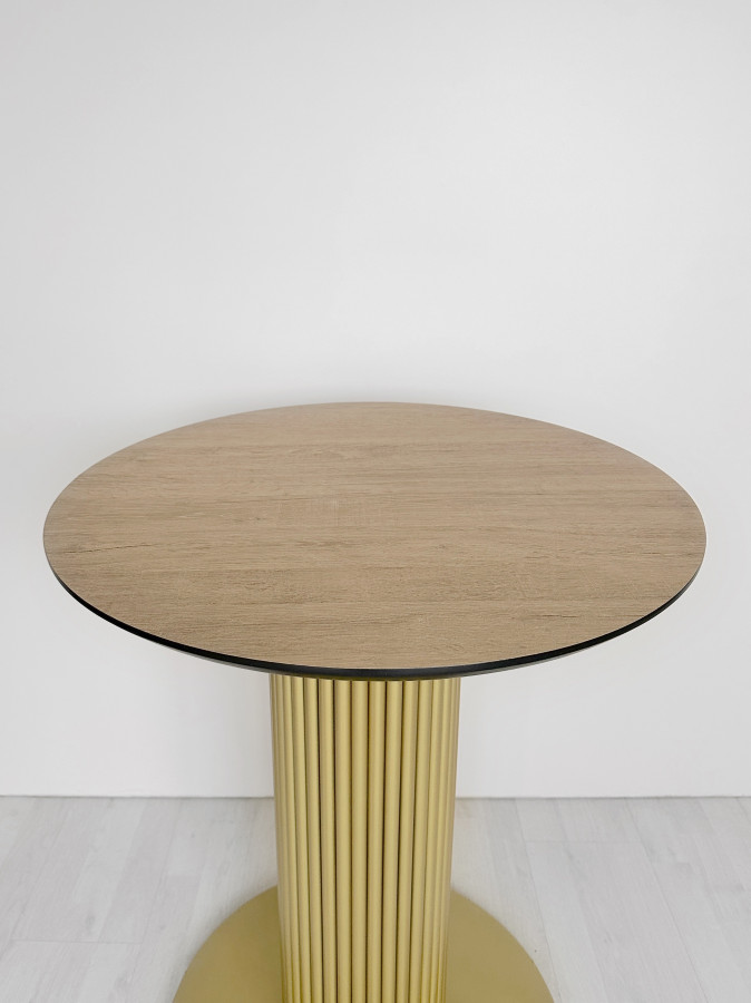 Столешница Фанера, диаметр 600, цвет - Дуб Рустик, черный торец